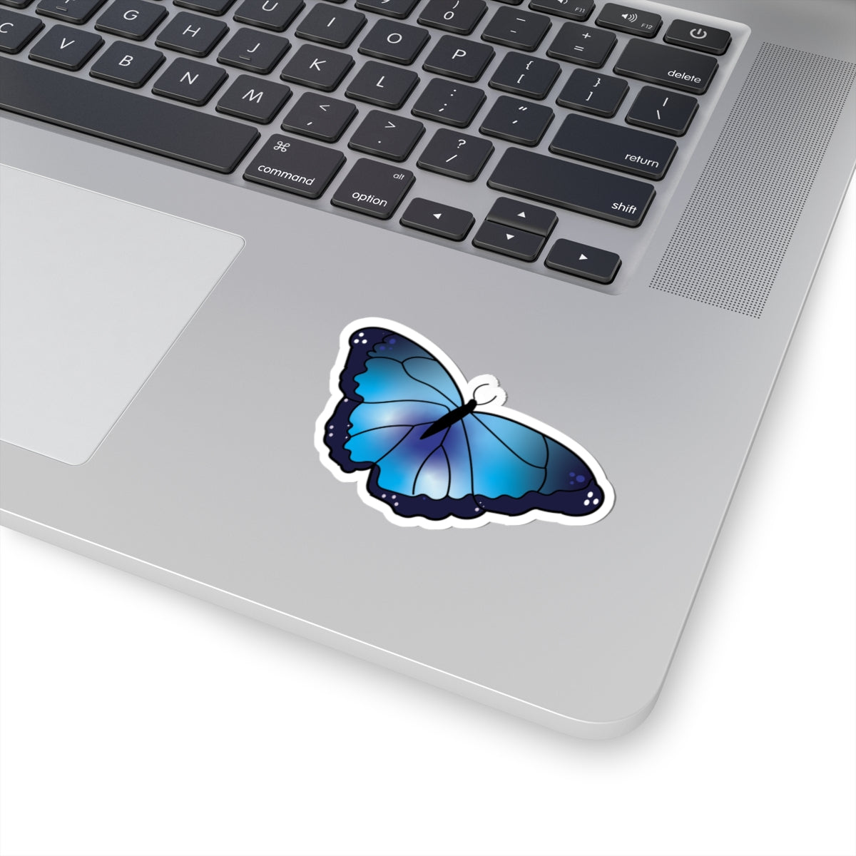 Blue Butterfly Kiss-Cut Sticker