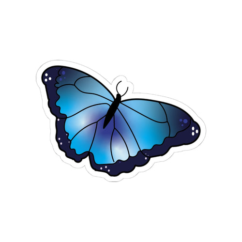 Blue Butterfly Kiss-Cut Sticker