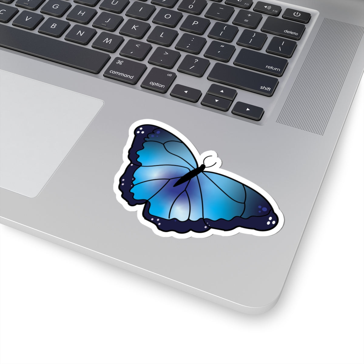 Blue Butterfly Kiss-Cut Sticker
