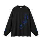 Oversized Unisex Blue Rose MIATA Long Sleeve T-Shirt